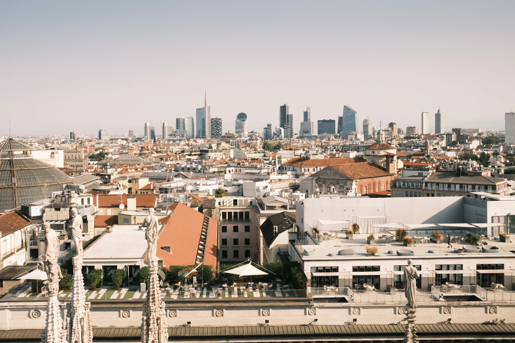 Lo skyline di Milano visto dall'alto